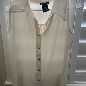 Metaphor Ivory Button-Down Blouse